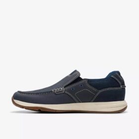 Sailview Step herenschoenen in marineblauw nubuck, Slip-ons Sailview Step herenschoenen in marineblauw nubuck, Slip-ons