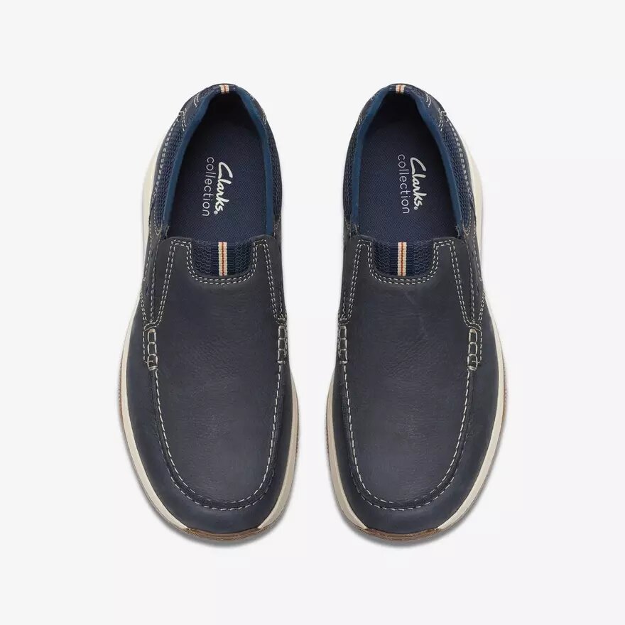 Sailview Step herenschoenen in marineblauw nubuck, Slip-ons Sailview Step herenschoenen in marineblauw nubuck, Slip-ons