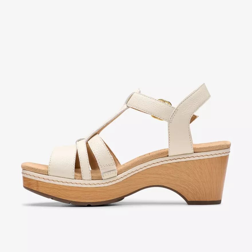 Seannah Madi crèmekleurige leren Wedges voor dames Seannah Madi crèmekleurige leren Wedges voor dames