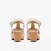 Seannah Madi crèmekleurige leren Wedges voor dames Seannah Madi crèmekleurige leren Wedges voor dames