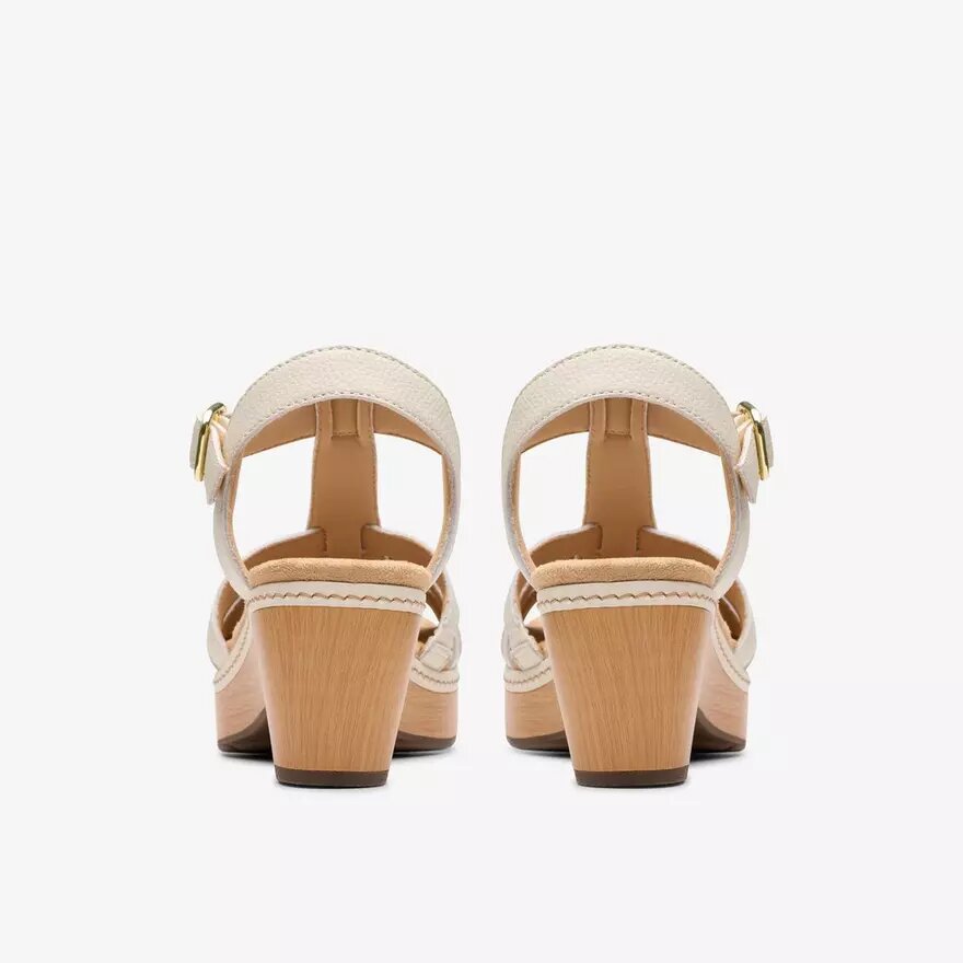Seannah Madi crèmekleurige leren Wedges voor dames Seannah Madi crèmekleurige leren Wedges voor dames