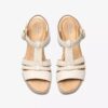 Seannah Madi crèmekleurige leren Wedges voor dames Seannah Madi crèmekleurige leren Wedges voor dames