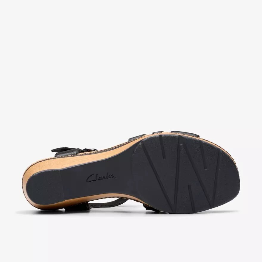 Seannah Madi zwarte leren Wedges voor dames Seannah Madi zwarte leren Wedges voor dames