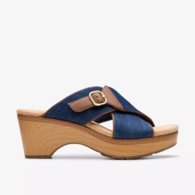 Seannah Nora donkerdenim Wedges voor dames