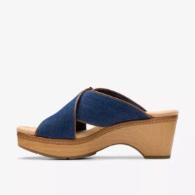 Seannah Nora donkerdenim Wedges voor dames