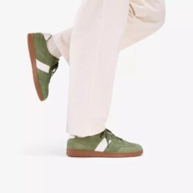 Seco Speed groene suède herensneakers