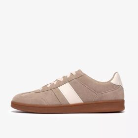Seco Speed herensneakers van donkerzandkleurig suède