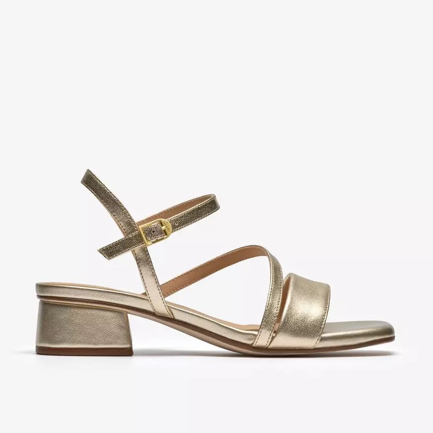 Serina35-sandalen met bandjes voor dames, zacht goudkleurig Serina35-sandalen met bandjes voor dames, zacht goudkleurig