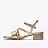 Serina35-sandalen met bandjes voor dames, zacht goudkleurig Serina35-sandalen met bandjes voor dames, zacht goudkleurig