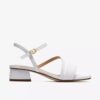 Serina35 Strap: witte leren Sandalen met bandjes voor dames
