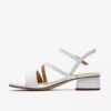 Serina35 Strap: witte leren Sandalen met bandjes voor dames