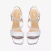 Serina35 Strap: witte leren Sandalen met bandjes voor dames