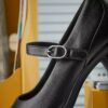 Shaya Jane zwarte leren Mary Janes voor dames Shaya Jane zwarte leren Mary Janes voor dames