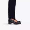 Shaya Jane zwarte leren Mary Janes voor dames Shaya Jane zwarte leren Mary Janes voor dames