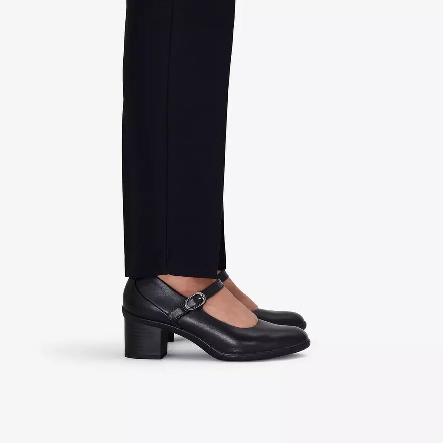 Shaya Jane zwarte leren Mary Janes voor dames Shaya Jane zwarte leren Mary Janes voor dames