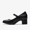 Shaya Jane zwarte leren Mary Janes voor dames Shaya Jane zwarte leren Mary Janes voor dames