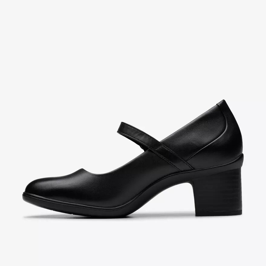 Shaya Jane zwarte leren Mary Janes voor dames Shaya Jane zwarte leren Mary Janes voor dames