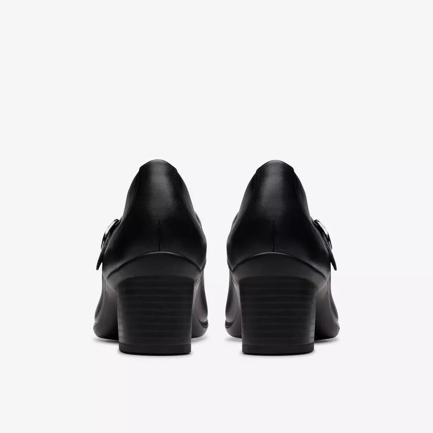 Shaya Jane zwarte leren Mary Janes voor dames Shaya Jane zwarte leren Mary Janes voor dames
