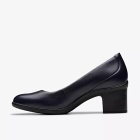 Shaya Poppy marineblauwe leren pumps voor dames
