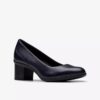 Shaya Poppy marineblauwe leren pumps voor dames Shaya Poppy marineblauwe leren pumps voor dames