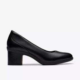 Shaya Poppy zwarte leren pumps voor dames