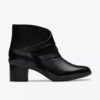 Shaya Sky zwarte leren enkellaarsjes voor dames Shaya Sky zwarte leren enkellaarsjes voor dames
