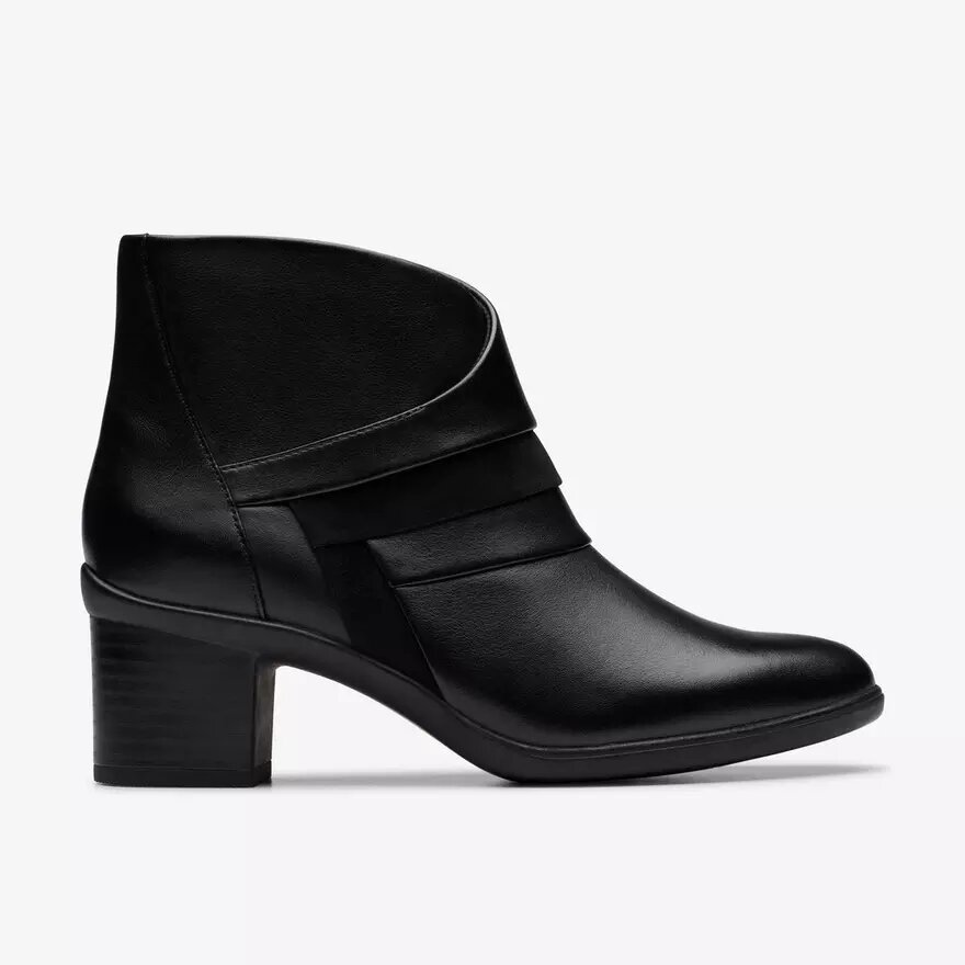 Shaya Sky zwarte leren enkellaarsjes voor dames Shaya Sky zwarte leren enkellaarsjes voor dames