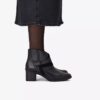 Shaya Sky zwarte leren enkellaarsjes voor dames Shaya Sky zwarte leren enkellaarsjes voor dames