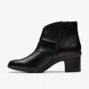 Shaya Sky zwarte leren enkellaarsjes voor dames Shaya Sky zwarte leren enkellaarsjes voor dames