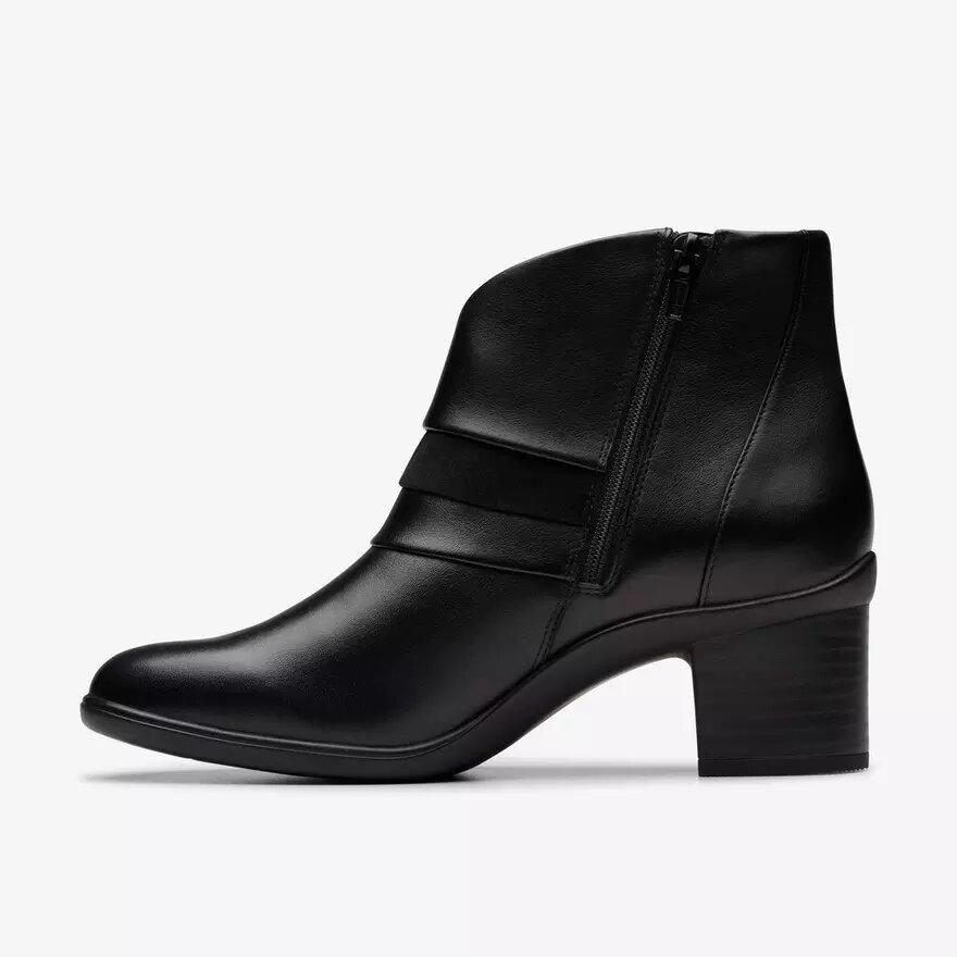 Shaya Sky zwarte leren enkellaarsjes voor dames Shaya Sky zwarte leren enkellaarsjes voor dames
