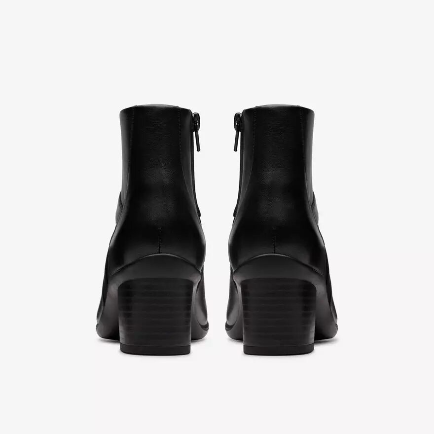 Shaya Sky zwarte leren enkellaarsjes voor dames Shaya Sky zwarte leren enkellaarsjes voor dames