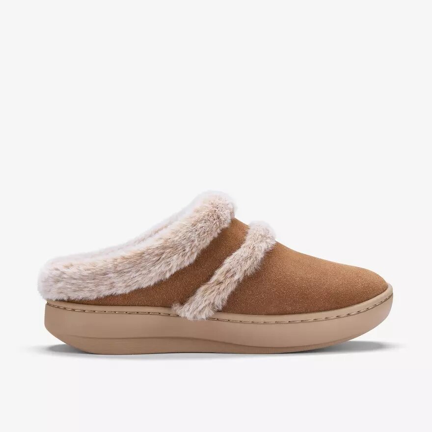 Sklyar Rhode cognackleurige slippers voor dames Sklyar Rhode cognackleurige slippers voor dames