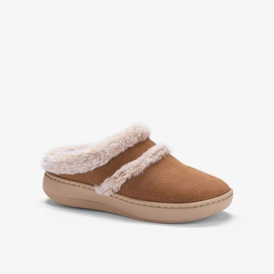 Sklyar Rhode cognackleurige slippers voor dames Sklyar Rhode cognackleurige slippers voor dames