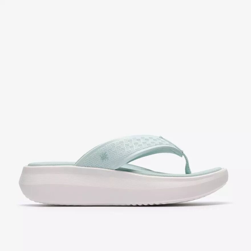Solevana Post teenslippers voor dames in zeeschuimgroen Solevana Post teenslippers voor dames in zeeschuimgroen