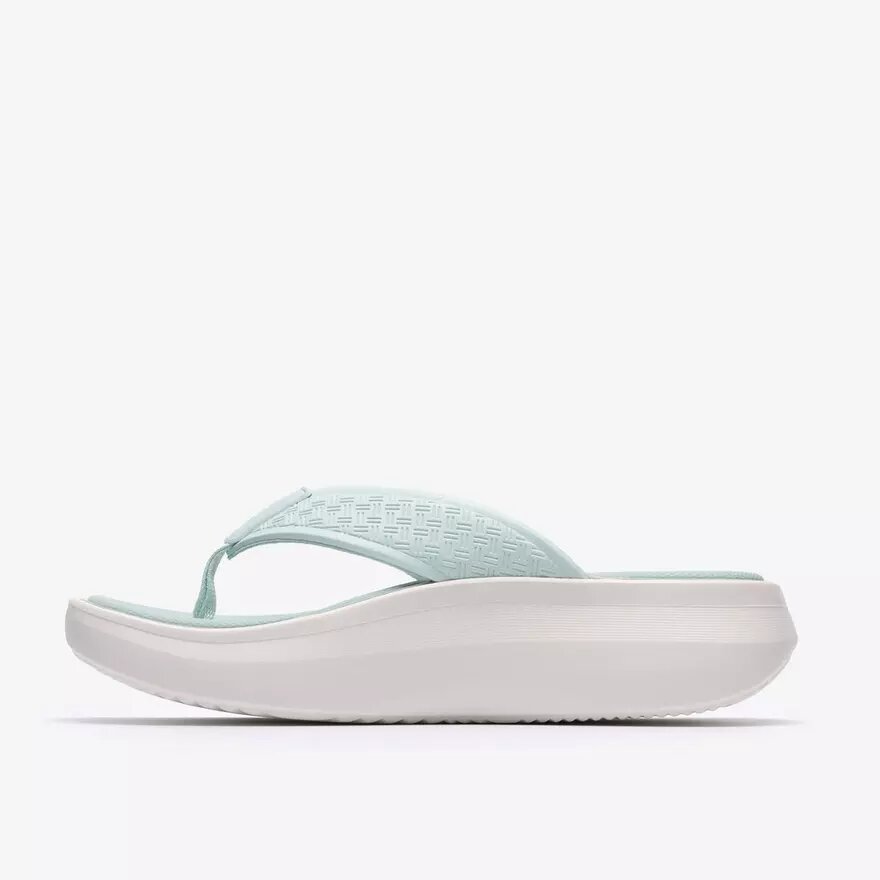 Solevana Post teenslippers voor dames in zeeschuimgroen Solevana Post teenslippers voor dames in zeeschuimgroen