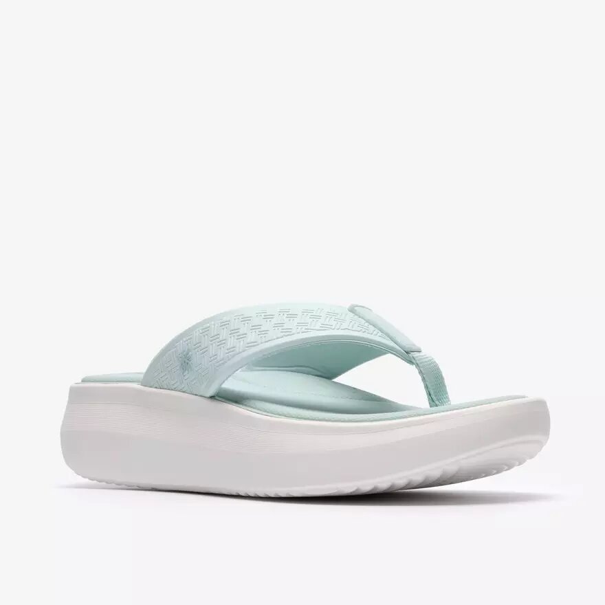 Solevana Post teenslippers voor dames in zeeschuimgroen Solevana Post teenslippers voor dames in zeeschuimgroen