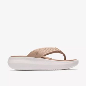 Solevana Post zandkleurige Flip-flops voor dames