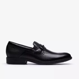 Steadwell Bit herenloafers van zwart leer