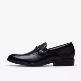 Steadwell Bit herenloafers van zwart leer
