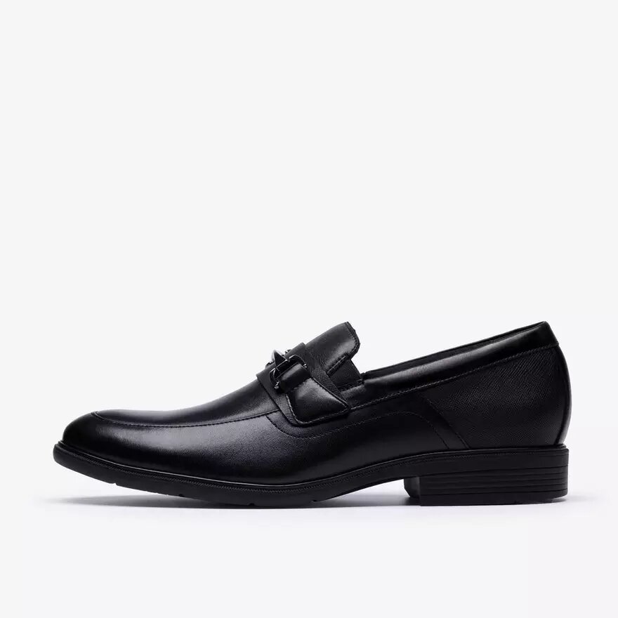 Steadwell Bit herenloafers van zwart leer Steadwell Bit herenloafers van zwart leer