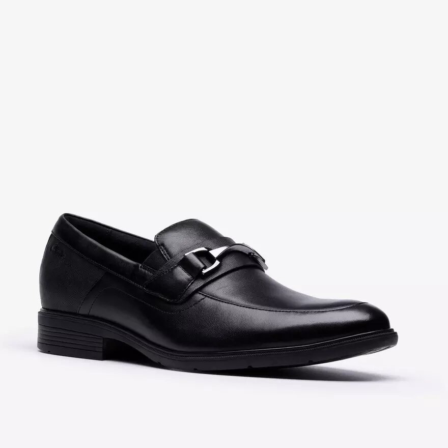 Steadwell Bit herenloafers van zwart leer Steadwell Bit herenloafers van zwart leer
