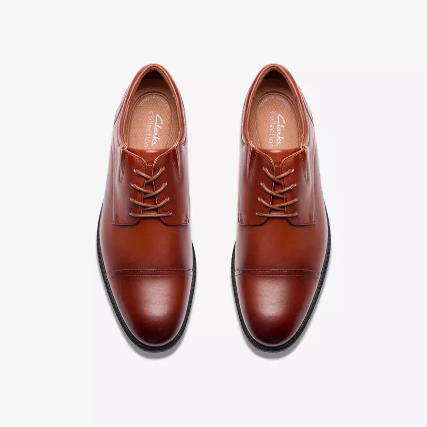 Steadwell Cap heren-Oxfords van donkerbruin leer Steadwell Cap heren-Oxfords van donkerbruin leer