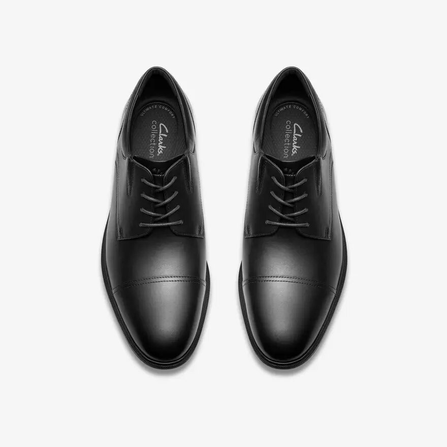 Steadwell Cap heren-Oxfords van zwart leer Steadwell Cap heren-Oxfords van zwart leer