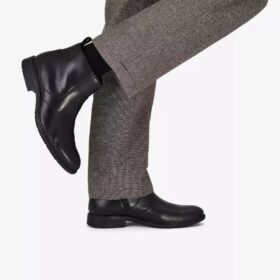 Steadwell Zip herenlaarzen van zwart leer Steadwell Zip herenlaarzen van zwart leer