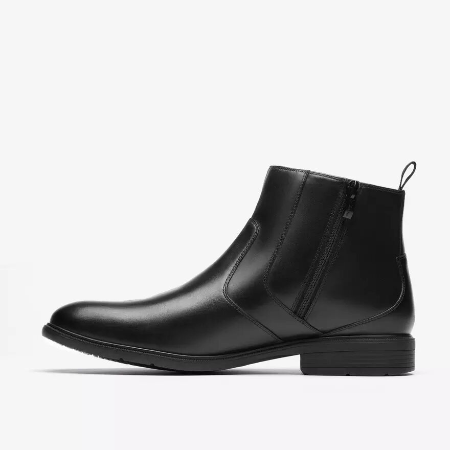 Steadwell Zip herenlaarzen van zwart leer Steadwell Zip herenlaarzen van zwart leer