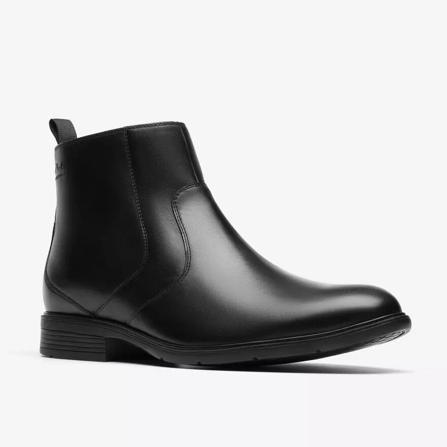Steadwell Zip herenlaarzen van zwart leer Steadwell Zip herenlaarzen van zwart leer