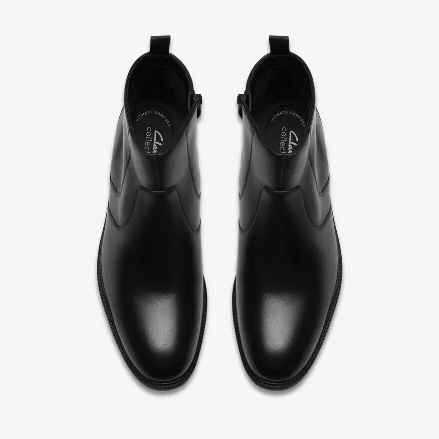 Steadwell Zip herenlaarzen van zwart leer Steadwell Zip herenlaarzen van zwart leer