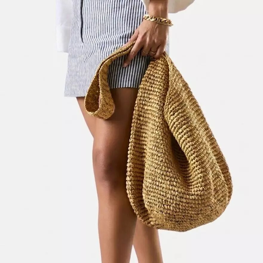 Talia stro-tas voor dames, naturel Talia stro-tas voor dames, naturel