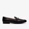 Tamna Iris zwarte leren loafer voor dames