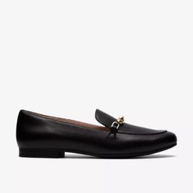 Tamna Iris zwarte leren loafer voor dames